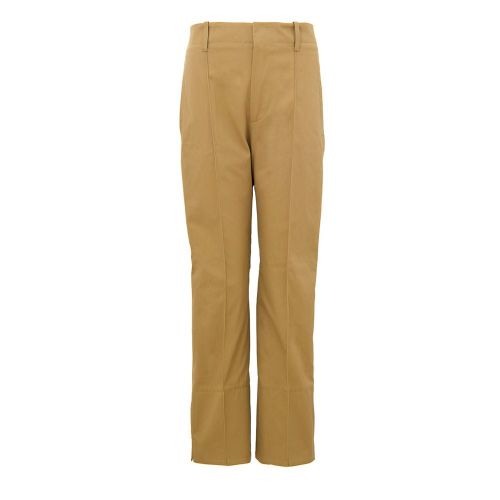 Cotton Twill Trousers — Beige