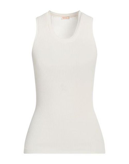 Hira Woman Tank top Cream Size 2 Viscose, Polyester