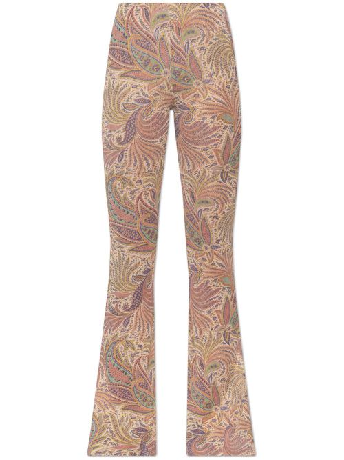 Paisley-print trousers - Neutrals