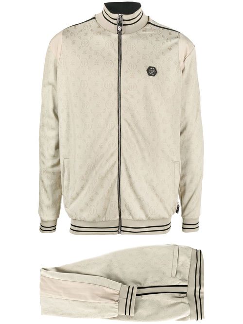 Side-stripe tracksuit - Neutrals
