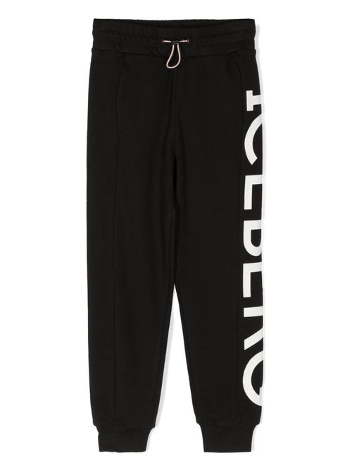 Logo-print drawstring track pants - Black