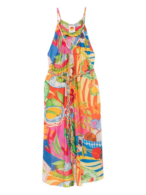 Printed midi dress - SUMMER PICNIC MULTICOLOR