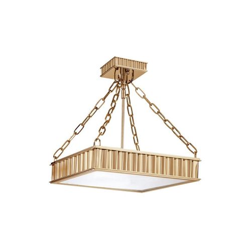 Middlebury 3-Light 16" Ceiling Light in Aged Bra