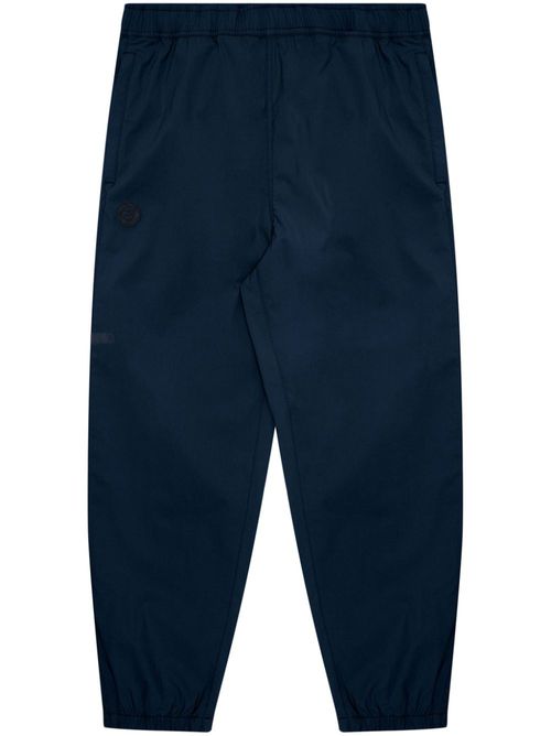 Logo-appliqué cargo trousers - Blue