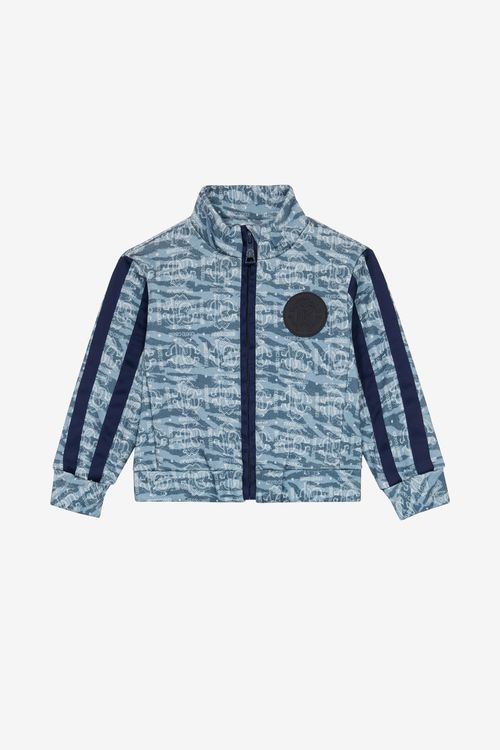 Sweatshirt With Zipper And All-over Print - Male Baby Boys (6m