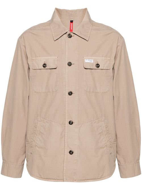 Ripstop cotton shirt jacket - Neutrals