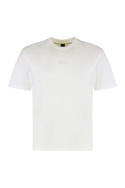 Logo-Embroidered Cotton T-Shirt — White