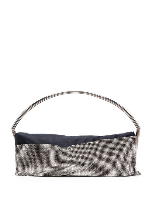 Crystal-embellished clutch - Silver