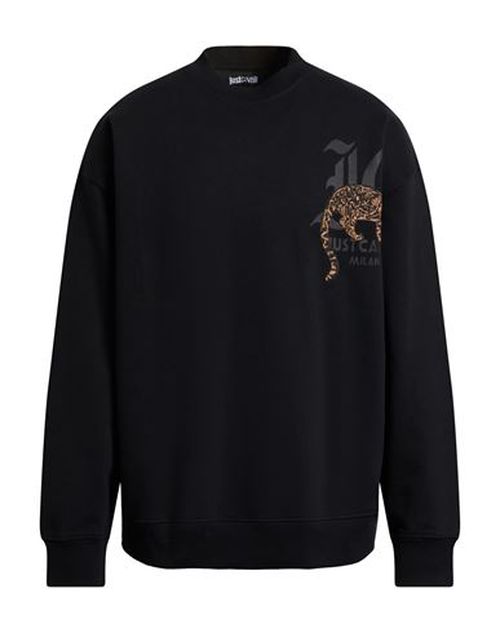 Man Sweatshirt Black Size 3XL Cotton, Elastane