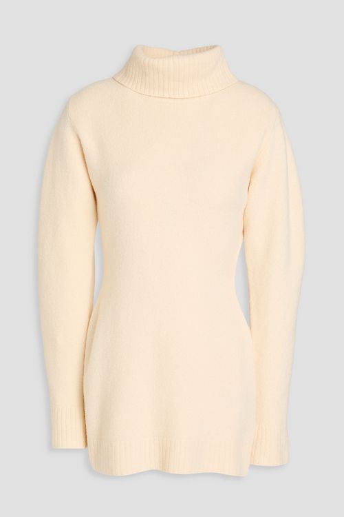Cutout wool turtleneck sweater