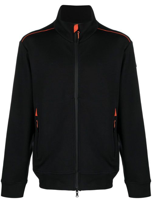 Zip-up high-neck sweatshirt - Black