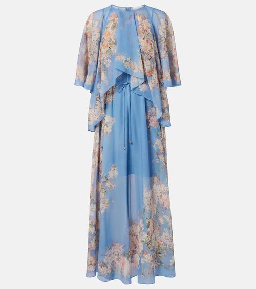 Cascadian cotton and silk georgette maxi dress