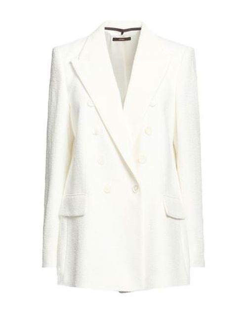 Woman Blazer White Size 10 Cotton, Viscose, Polyamide