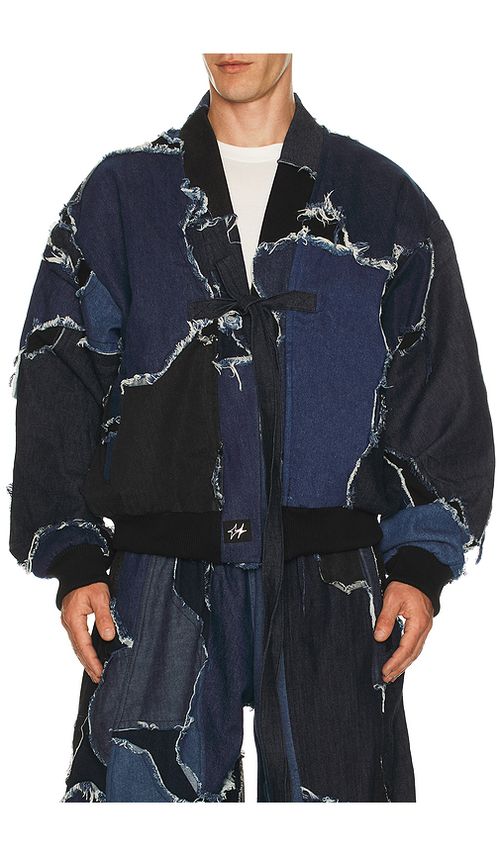 UPRISERS UPRS Camo Bomber Jacket in Blue. S. Also in L, M, XL/1X
