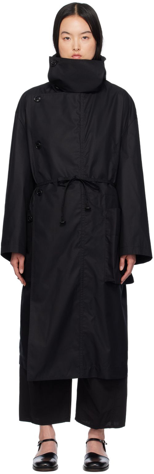 LEMAIRE Black Asymmetrical Coat