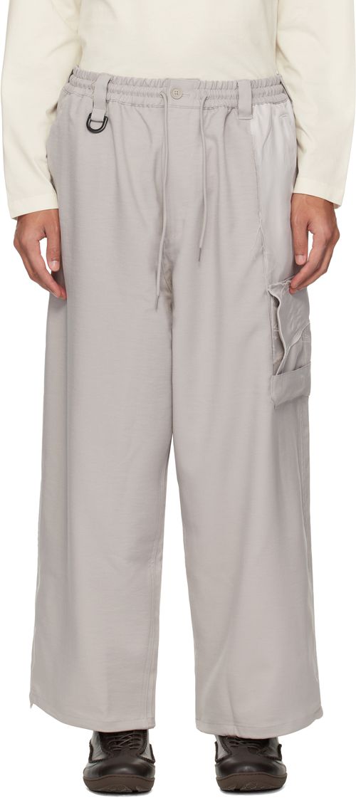Beige Sport Uniform Straight Cargo Pants