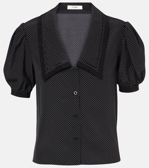 Frame Polka-dot silk blouse