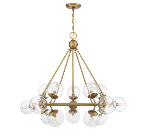 Orion 15-Light Chandelier in Warm Bra