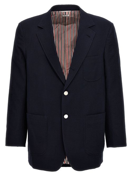 Single-breasted Seersucker Blazer