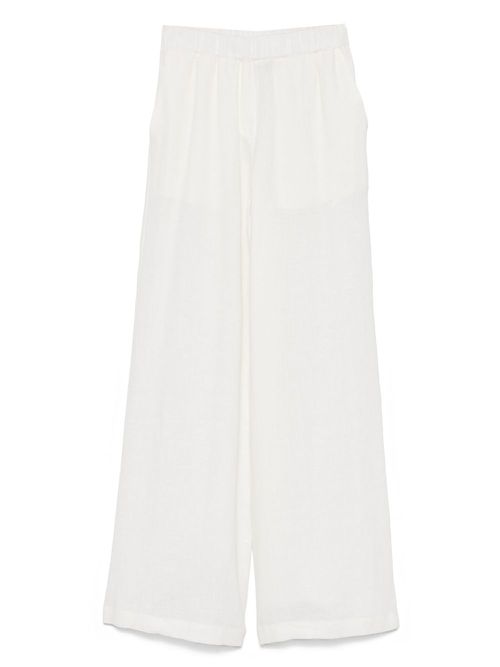 Kaos linen wide-leg trousers - White