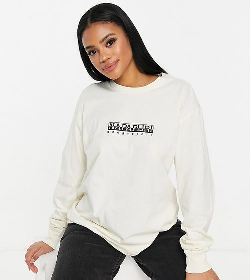 Box long sleeve t-shirt in off white Exclusive at ASOS