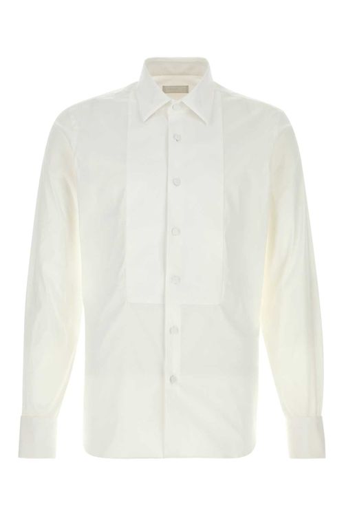 Stretch Poplin Shirt — White