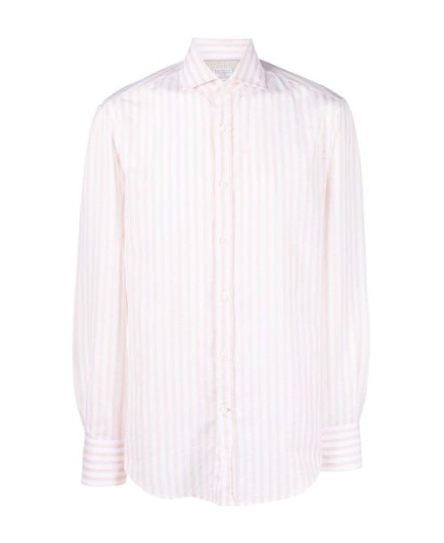 Stripe-print long-sleeve shirt