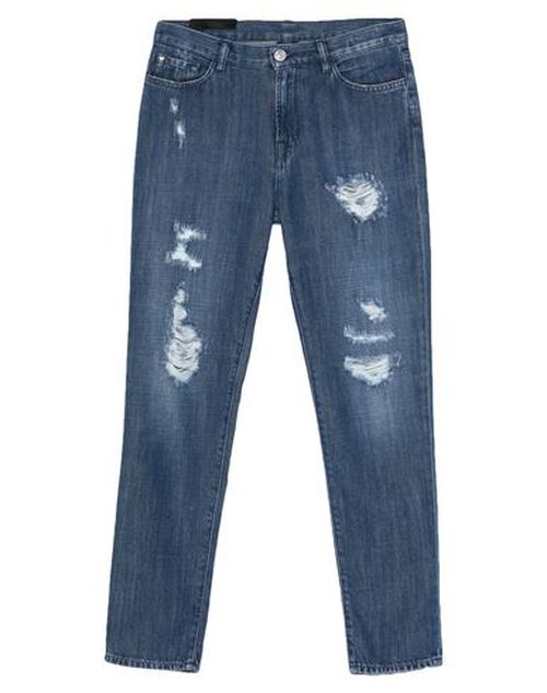 Woman Jeans Blue Size 26 Cotton, Lyocell