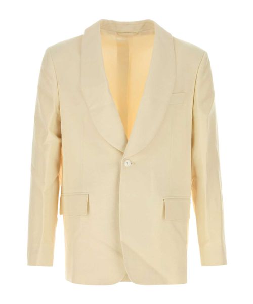 Slub Weave Tuxedo Blazer