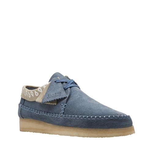Clarks Men's Weaver Shoes Navy Suede