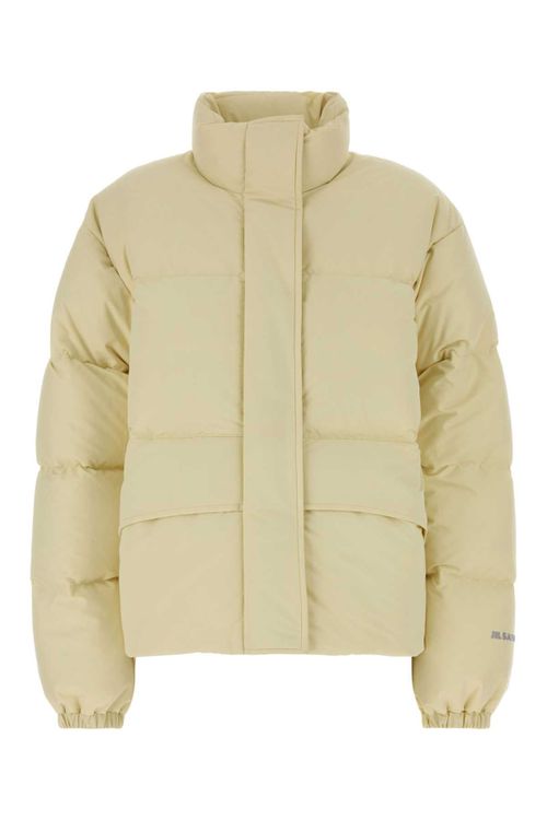 Quilted Down-Filled Down Jacket — Beige