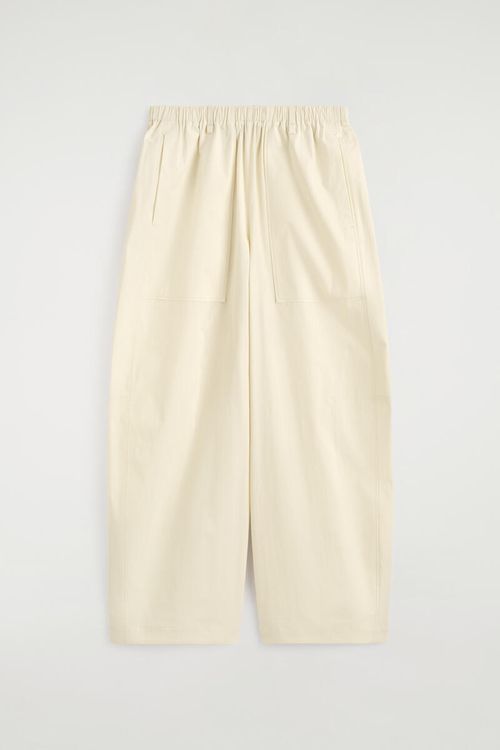 Cotton Barrel-Leg Utility Pants