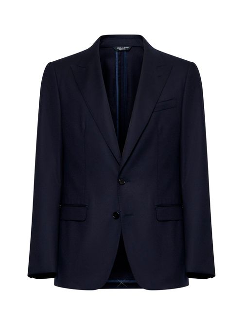 Virgin Wool Blazer — Navy