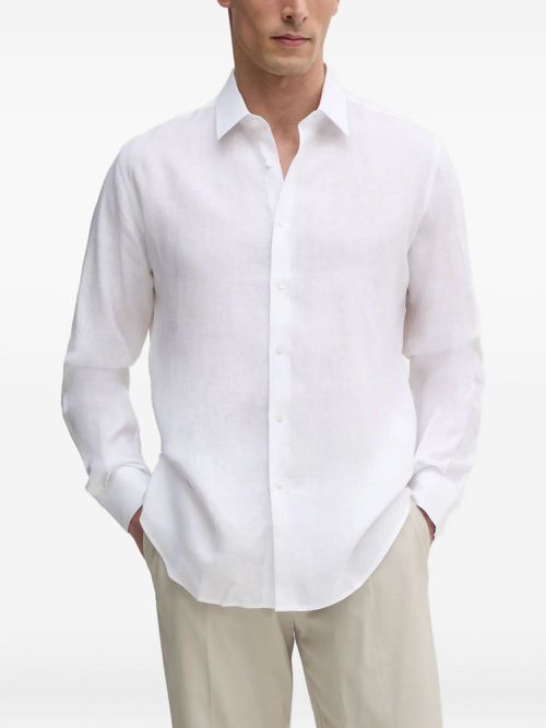 Long-sleeve cotton shirt - White