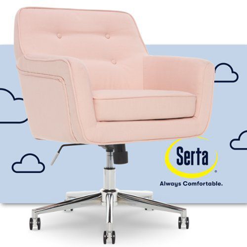 Ashland Memory Foam & Twill Fabric Home Office Chair - Blush Pink