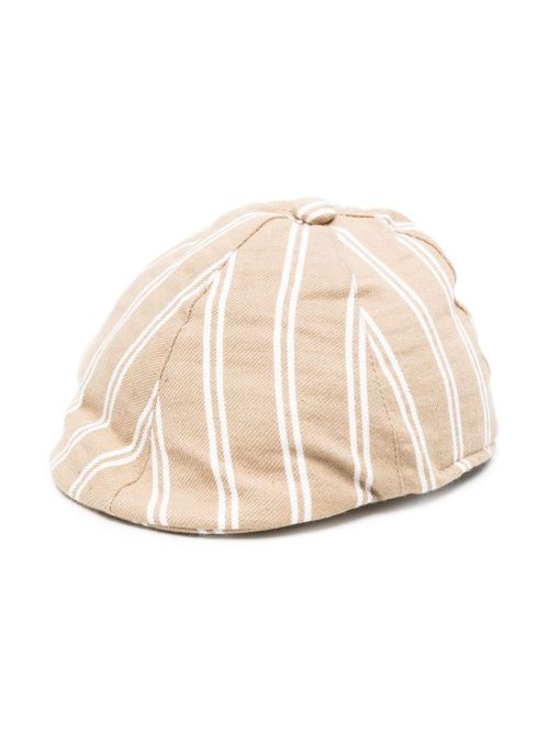 Peaked striped beret - Neutrals