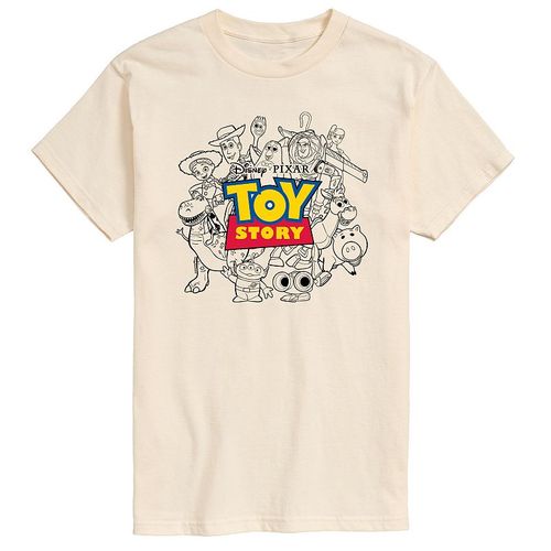 Big & Tall Disney / Pixar's Toy Story Group Collage Graphic Tee, Men's, : , Ivory