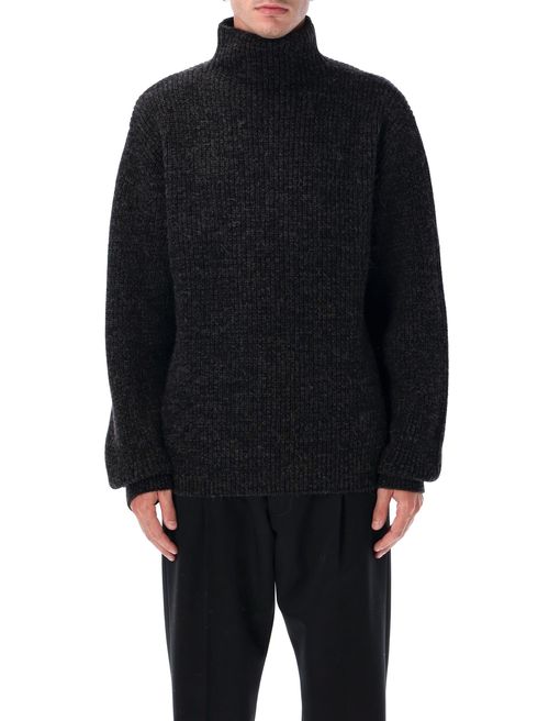 High-neck Ribbed Sweater