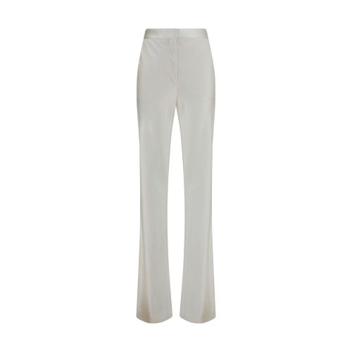 Silk-Viscose Trousers — Beige