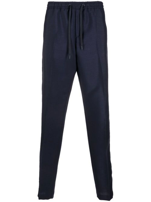 Side stripe track pants - Blue