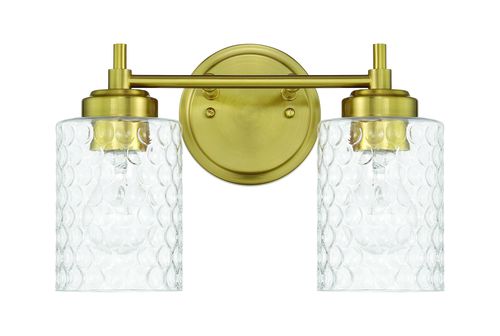Satin Brass Bathroom Vanity Light from the Claire Collection