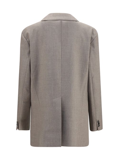 Virgin Wool Fleece Blazer — Gray