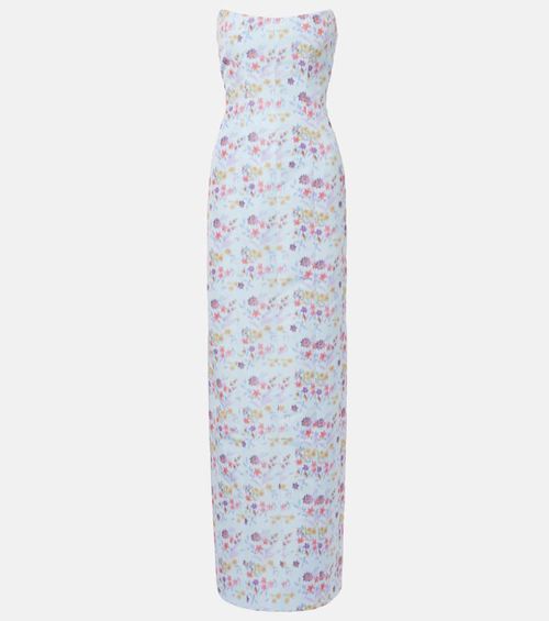 Odessa floral ikat corset gown