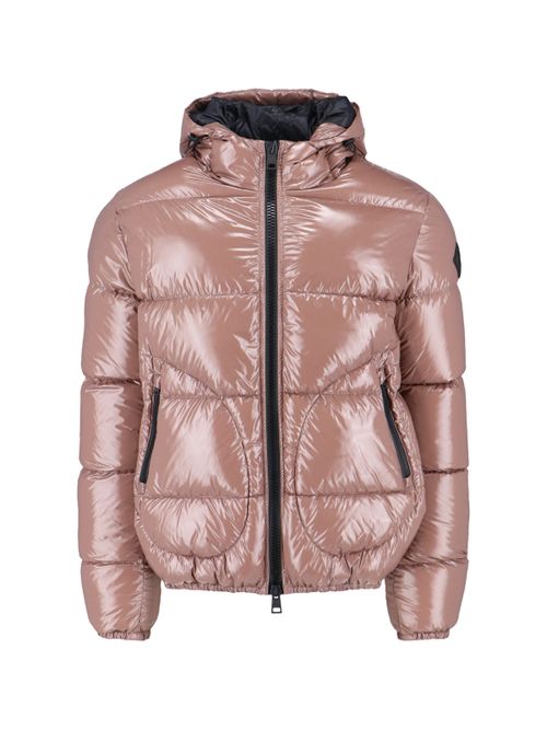 Down-Filled Quilted Jacket with Polyurethane-Coated Shell