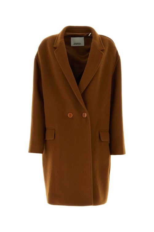 Wool Cashmere Silk Coat — Brown