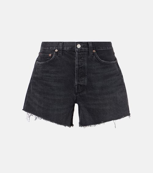 Parker Long high-rise denim shorts