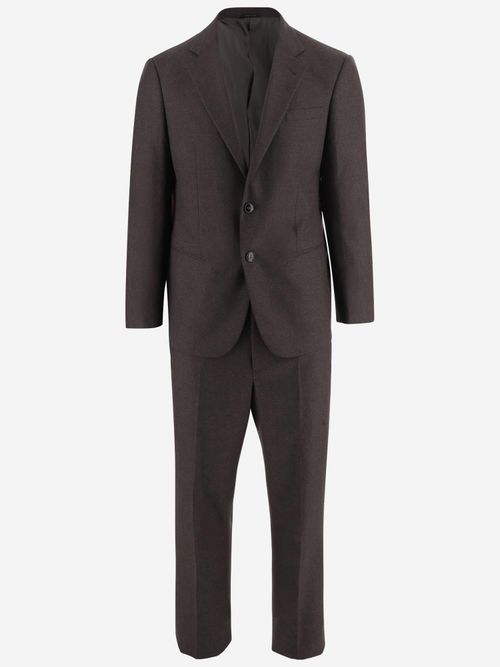 Virgin Wool Suit — Brown