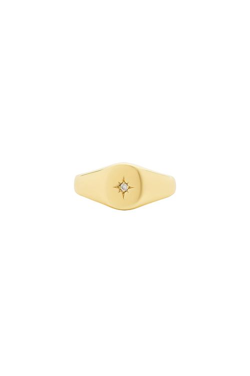 Serge de Nimes Royal Envy Ring in Gold - Metallic Gold. 9.5 also .5, 11