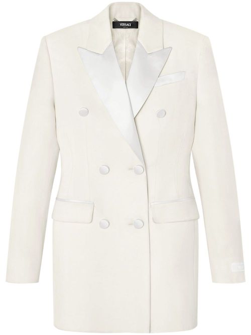 Hourglass tuxedo blazer - White
