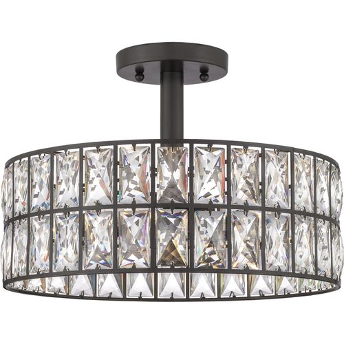 Coffman 3-Light Semi-Flush Mount in Western Bronze